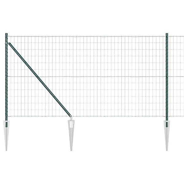 vidaXL Zaun mit Pfosten Grün 1 x 10 m Stahl 3350555 günstig online kaufen