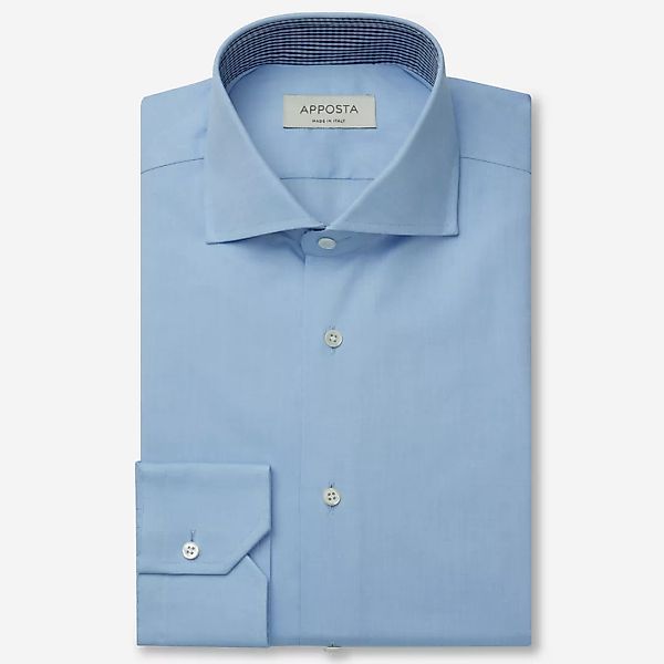Hemd  einfarbig  hellblau baumwolle oxford, kragenform  niedriger spreizkra günstig online kaufen