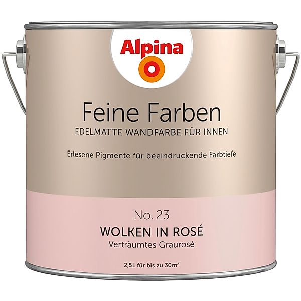 Alpina Feine Farben No. 23 Wolken in Rose® Grau-Rose edelmatt 2,5 l günstig online kaufen