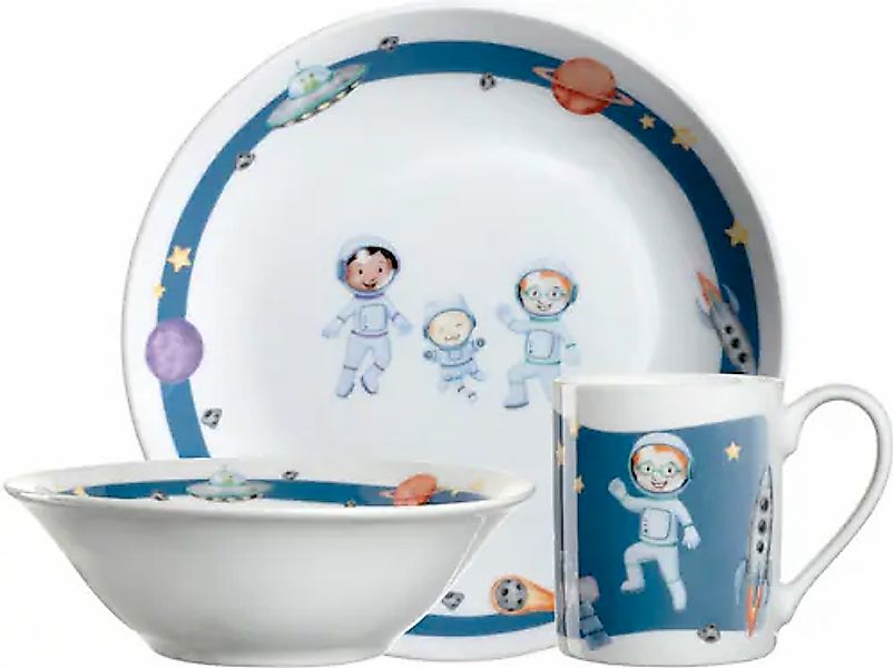 LEONARDO Kindergeschirr-Set »BAMBINI AVVENTURA«, (Set, 3 tlg.), Weltall günstig online kaufen