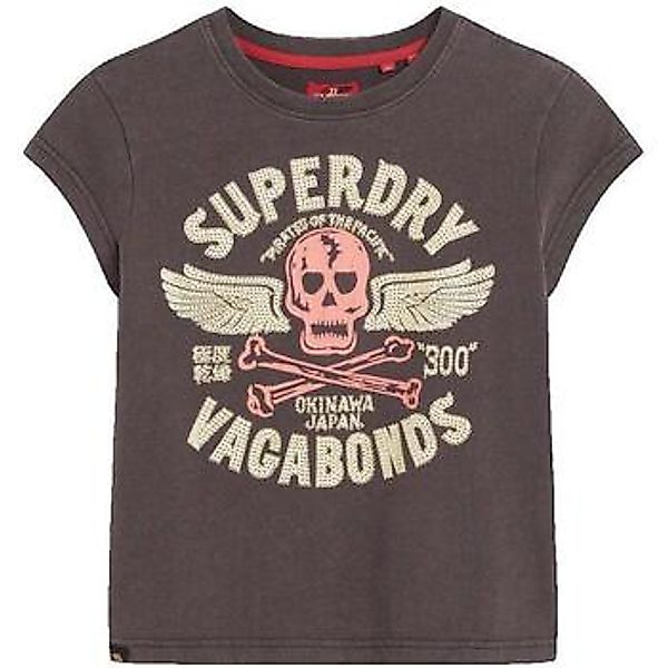 Superdry  T-Shirt T-shirt  à mancherons orné d'affiches günstig online kaufen