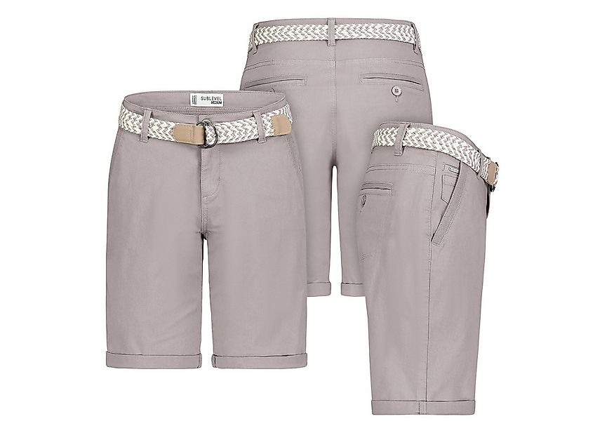 SUBLEVEL Bermudas Damen Short Bermuda kurze Hose Sommer Chino Short Stoff H günstig online kaufen