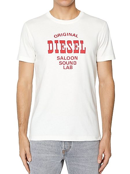 Diesel Rundhalsshirt Slim Fit - Weiß günstig online kaufen