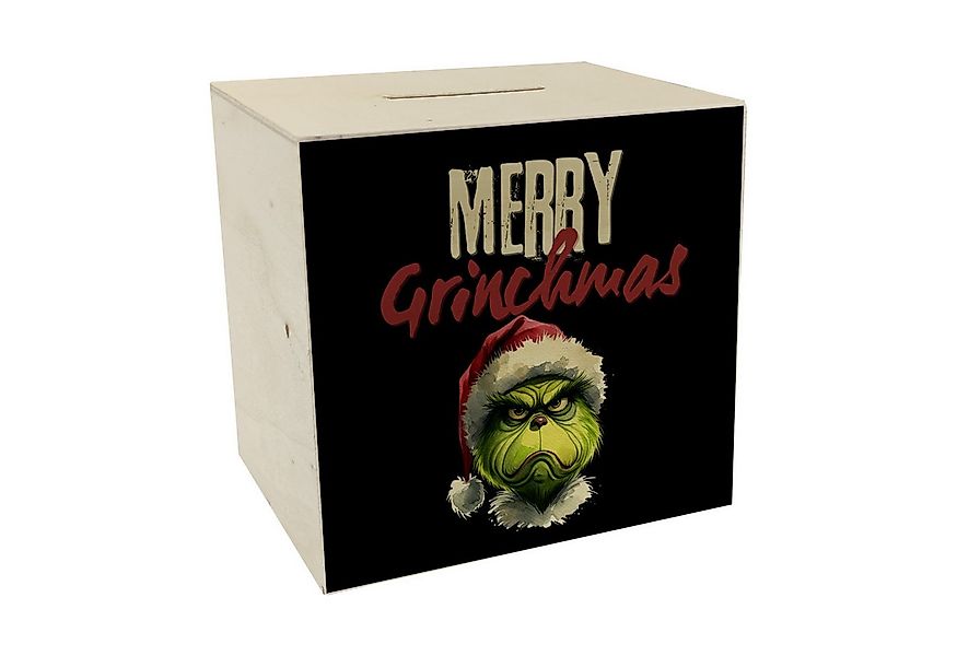 speecheese Spardose Merry Grinchmas Weihnachtsmuffel Spardose aus Holz günstig online kaufen