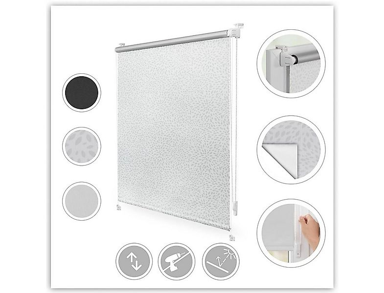 Seitenzugrollo Verdunkelungsrollo Thermo-Rollo Klemmfix ohne Bohren, LICHTB günstig online kaufen