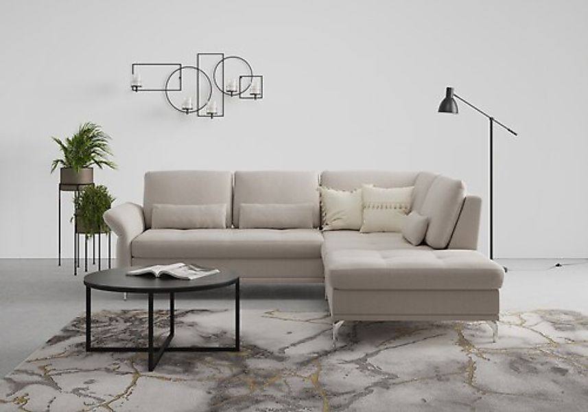 Home affaire Ecksofa »Palm Beach L-Form« Federkern, mit Sitztiefenverstellu günstig online kaufen
