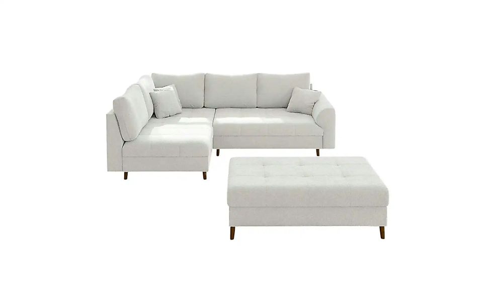Ecksofa mit Hocker  Lars ¦ weiß ¦ Maße (cm): B: 231 H: 81 Polstermöbel > So günstig online kaufen