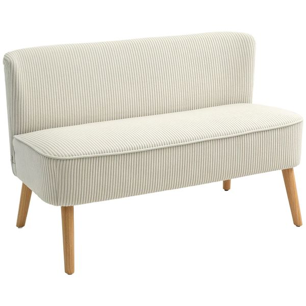 HOMCOM 2-Sitzer modern Couch ohne Armlehne günstig online kaufen