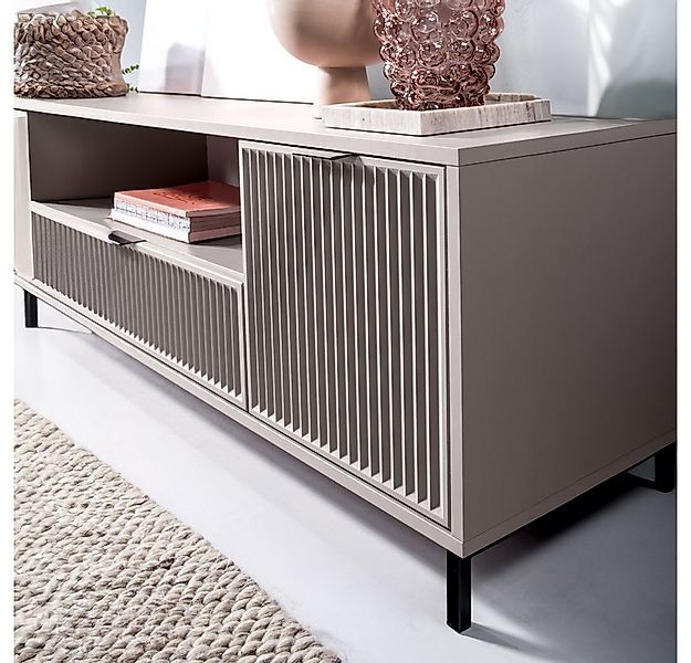 Lomadox Lowboard LAURO-161, Fernsehtisch Fernsehschrank TV-Schrank Kaschmir günstig online kaufen