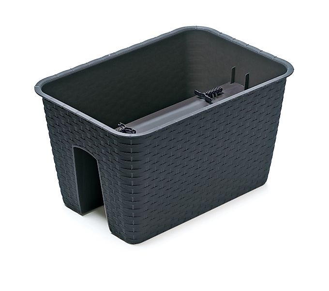 BigDean Blumenkasten 40x27x22,5 Rattan Look Geländer günstig online kaufen