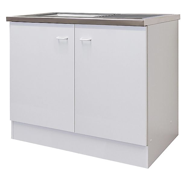 Flex-Well Classic Küchen-Komplettspüle 100 x 50 cm Speed Weiß mit Auflagesp günstig online kaufen