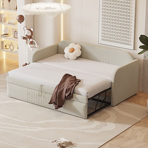 BlingBin Ausziehbett Polsterbett Ausziehbares Schlafsofa 90/180*190 günstig online kaufen