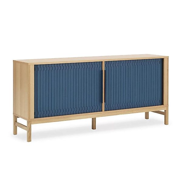 Normann Copenhagen - Jalousi Sideboard - dunkelblau/lackiert/LxBxH 161x40x7 günstig online kaufen