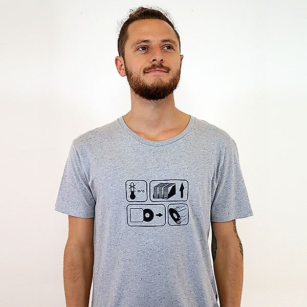 T-shirt "35°C", Nachhaltig, Bedruckt, Herren, Vinyl, Plattenspieler, Platte günstig online kaufen