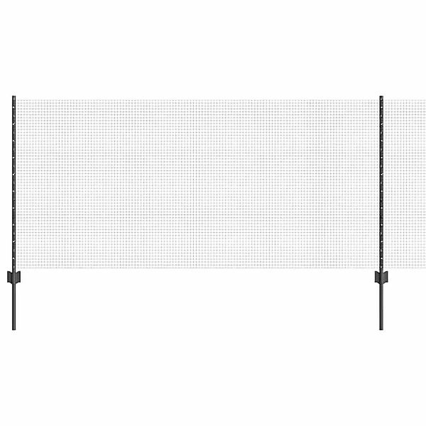 vidaXL Zaun mit Pfosten Grau 1 x 50 m Stahl und PVC 3336633 günstig online kaufen