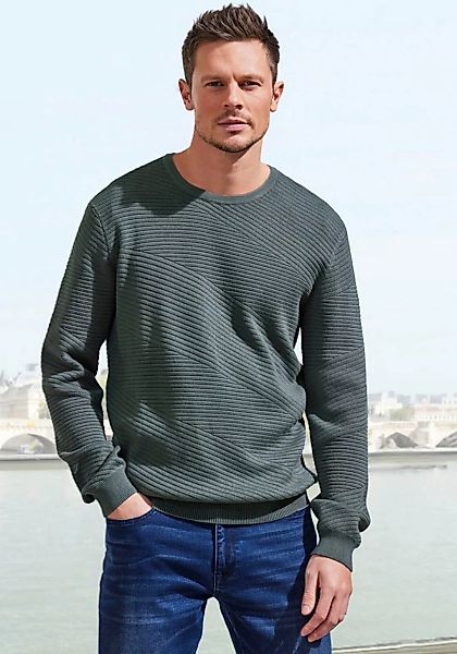 John Devin Strickpullover Pullover aus weichem Strukturstrick günstig online kaufen