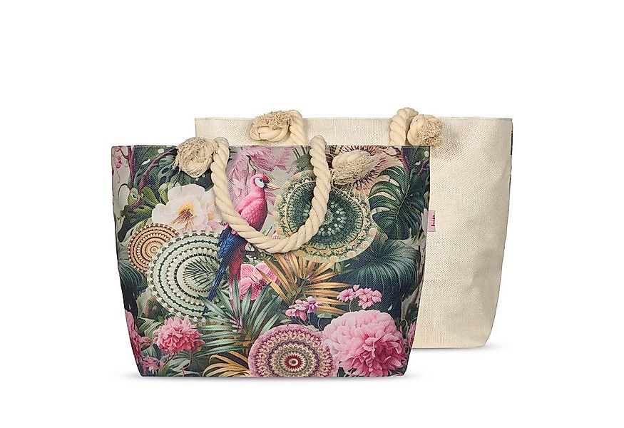 JACK Strandtasche Reißverschluss Baumwolle Descanso, mit wunderschönem Desi günstig online kaufen