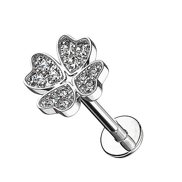 Taffstyle Piercing-Set Piercing Stab mit Kleeblatt günstig online kaufen