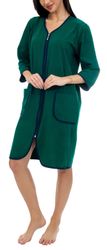 Aquarti Damenbademantel Damen Bademantel Morgenmantel Reißverschluss günstig online kaufen