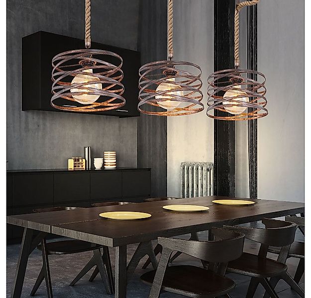 GLOBO LIGHTING Hängeleuchte, Leuchtmittel nicht inklusive, Hanfseil Pendell günstig online kaufen