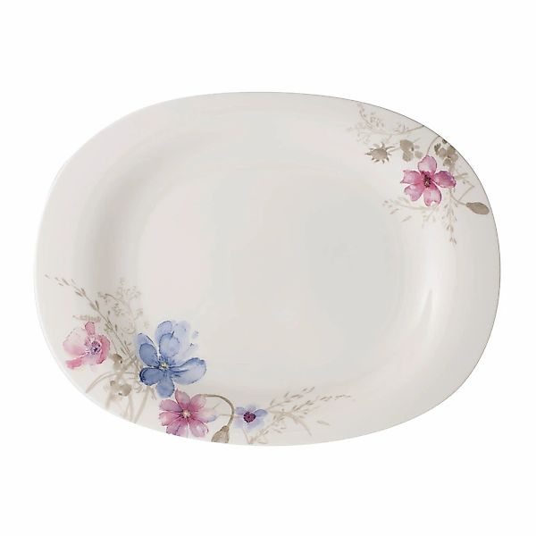 Villeroy & Boch Servierplatte "Servierplatte Mariefleur Gris Basic 34 x 26 günstig online kaufen