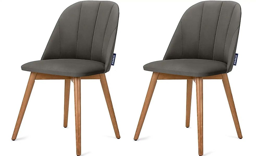 KONSIMO Polsterstuhl 2er-Set   ¦ grau ¦ Maße (cm): B: 48 H: 86 Stühle > Pol günstig online kaufen