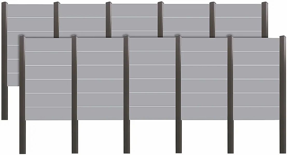 Tetzner & Jentzsch Sichtschutzelement "ROUNDROCK 8" Satiniertes Glas in Alu günstig online kaufen