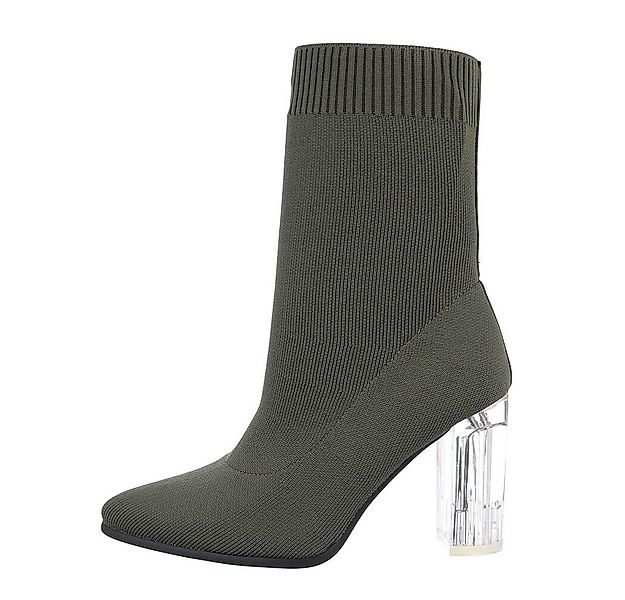Ital-Design Damen Abendschuhe Elegant High-Heel-Stiefelette (84338423) Bloc günstig online kaufen