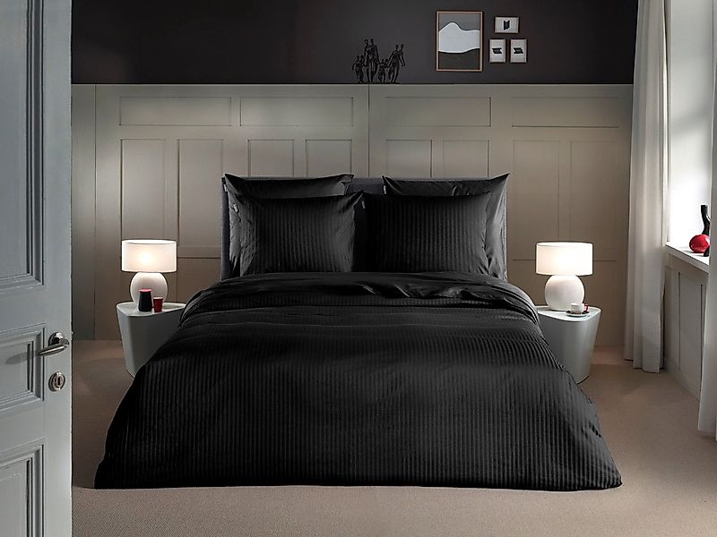 Heckett & Lane Bettwäsche "Banda" 2 Stk. tlg. hochwertiges Mako-Satin, Stre günstig online kaufen