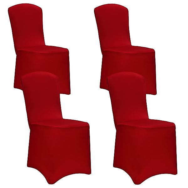 Stuhlhusse 4er-Set Bordeaux günstig online kaufen