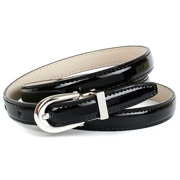 Anthoni Crown Ledergürtel Schmaler Lackledergürtel günstig online kaufen