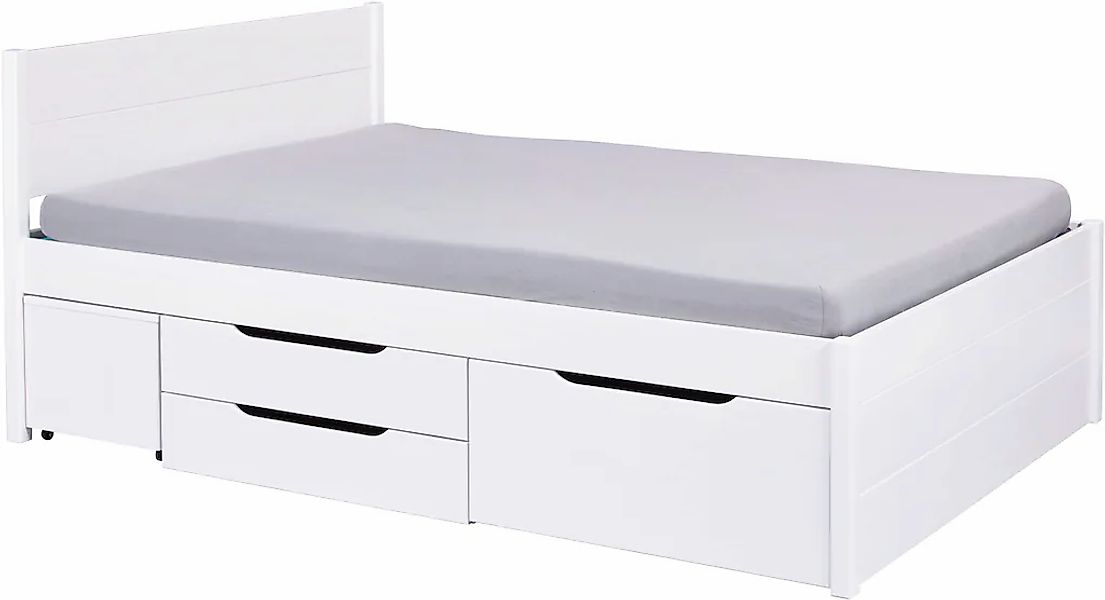 Inter Link Stauraumbett "Efetivo" Kiefer Massiv, Stauraum, inkl. Lattenrost günstig online kaufen