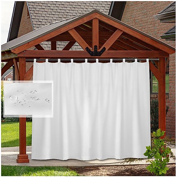 BTTO V&G Outdoorgardine Ösenvorhang Verdunkelungsvorhang Schlaufen günstig online kaufen