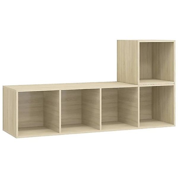 furnicato TV-Schrank 2-tlg. TV-Schrank-Set Sonoma-Eiche Holzwerkstoff (1-St günstig online kaufen