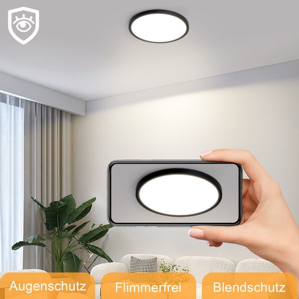 Nettlife LED Deckenleuchte LED Deckenleuchte Flach günstig online kaufen