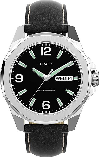 Timex Quarzuhr ESSEX TW2W92900AJ, Armbanduhr, Herrenuhr,Lederarmband,Datum, günstig online kaufen