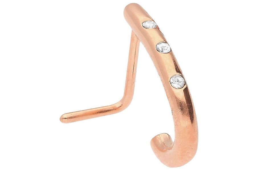 PIERCINGLINE Nasenpiercing Chirurgenstahl Nasenstecker RUNDES DESIGN + DREI günstig online kaufen