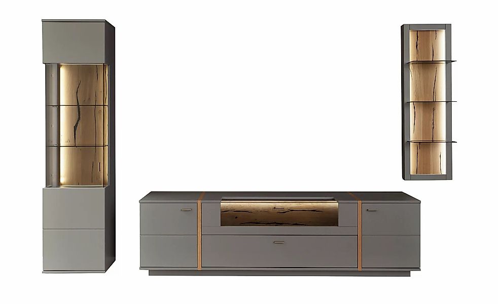 Wohnkombination  Sella ¦ grau ¦ Maße (cm): B: 316 H: 207 T: 50.0 Kommoden & günstig online kaufen