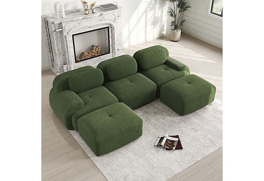 Odikalo 3-Sitzer modular kombinierbar Polstersofa Schlafsofa Chaiselongue, günstig online kaufen