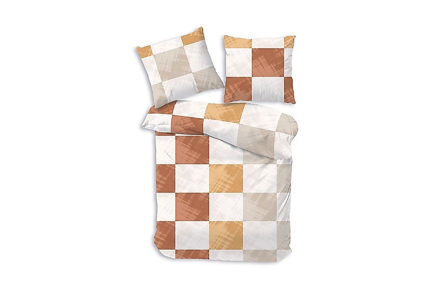 DOBNIG Bettwäsche Flanell, Flanell, 3 teilig, modern kariert, orca günstig online kaufen