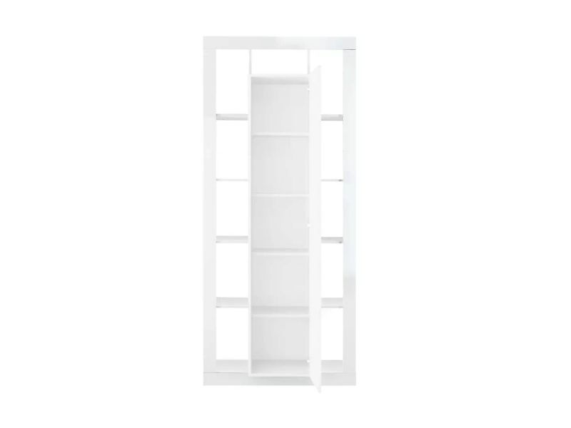 Regal mit 1 Tür & 11 Ablagen - Weiß lackiert - BALKA günstig online kaufen