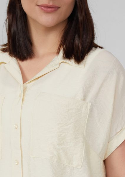 s.Oliver Kurzarmbluse Bluse aus strukturiertem Viskosemix günstig online kaufen