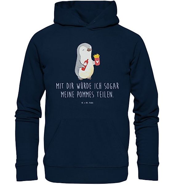 Mr. & Mrs. Panda Hoodie Größe M Pinguin Pommes - French Navy - Geschenk, Mä günstig online kaufen