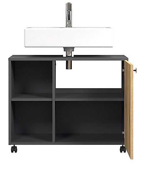 Furn.Design Waschbeckenunterschrank Bliss (Waschtisch in grau mit Evoke Eic günstig online kaufen