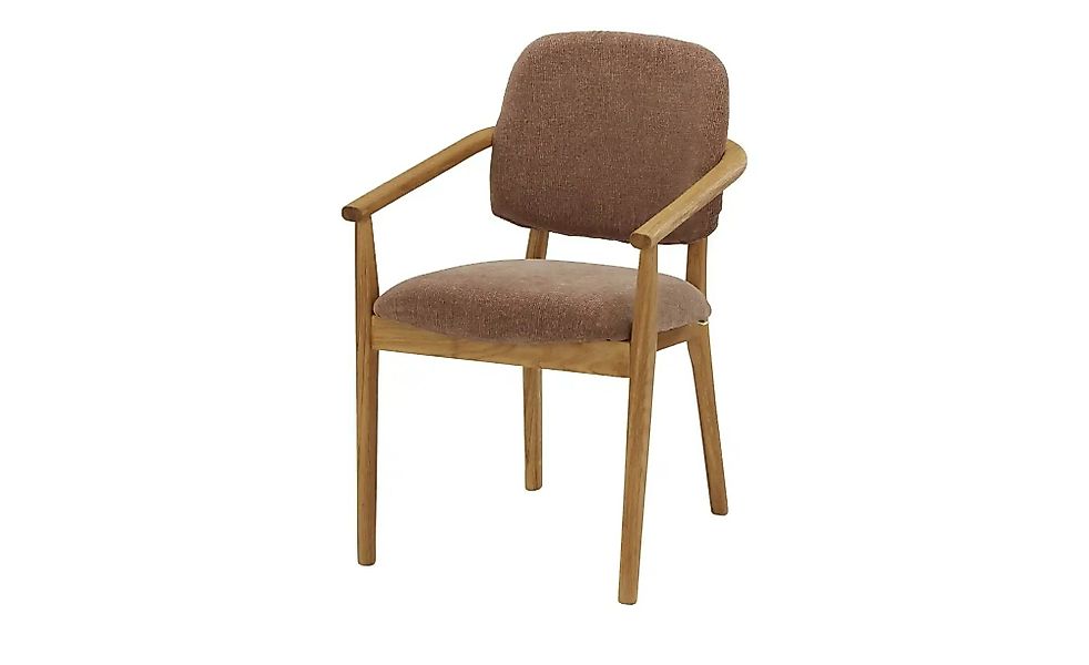 smart Armlehnstuhl aus Wildeiche massiv Stellan ¦ rot ¦ Maße (cm): B: 55 H: günstig online kaufen