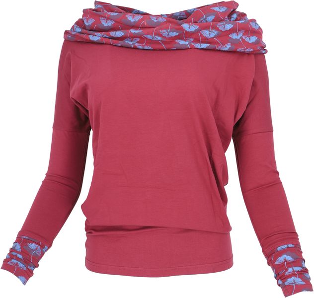 Guru-Shop Longsleeve Lockeres Longshirt aus Bio-Baumwolle, günstig online kaufen