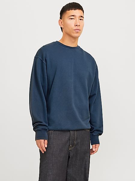 Jack & Jones Sweatshirt "JJECHARGE FADED SWEAT CREW NECK NOOS", mit Rippbün günstig online kaufen