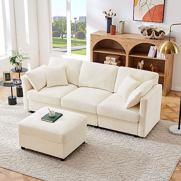 REDOM Ecksofa Geräumiges 3-4 Personen Sofa, günstig online kaufen