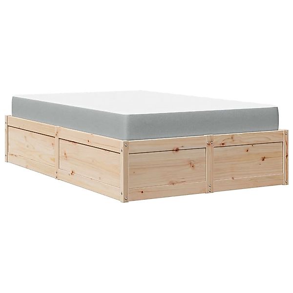 vidaXL Bett mit Matratze 140x190 cm Massivholz Kiefer2010883 günstig online kaufen
