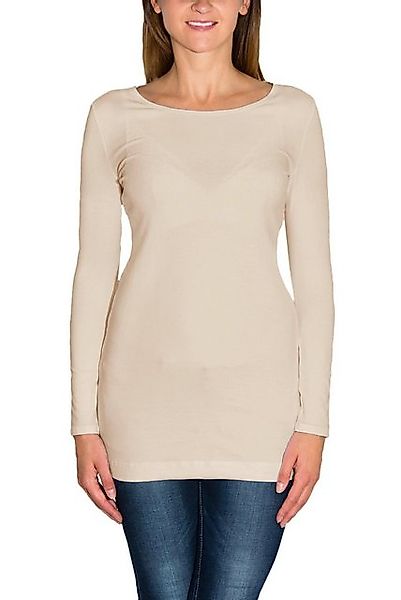 Alkato Langarmshirt Alkato Damen Langarm Longshirt günstig online kaufen